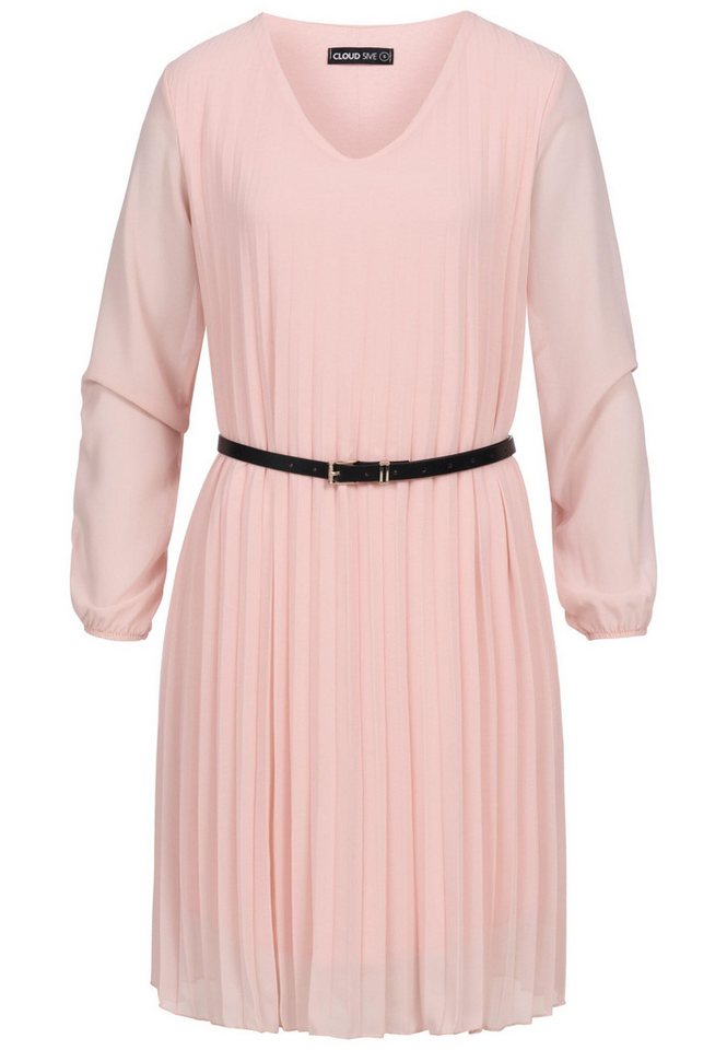 CLOUD 5IVE Shirtkleid CLOUD 5IVE Cloud 5ive Pleated Dress with belt (1-tlg) von CLOUD 5IVE