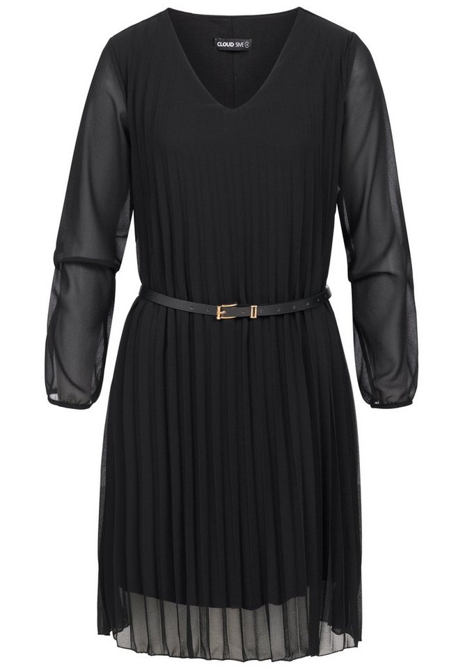 CLOUD 5IVE Shirtkleid CLOUD 5IVE Cloud 5ive Pleated Dress with belt (1-tlg) von CLOUD 5IVE