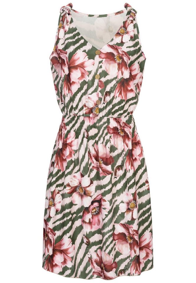 CLOUD 5IVE Shirtkleid CLOUD 5IVE Dress with buttons and knot details flower print (1-tlg) von CLOUD 5IVE