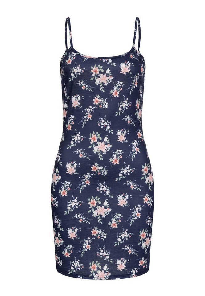CLOUD 5IVE Shirtkleid CLOUD 5IVE Kurzes Viskose Trägerkleid mit Blumen Print (1-tlg) von CLOUD 5IVE