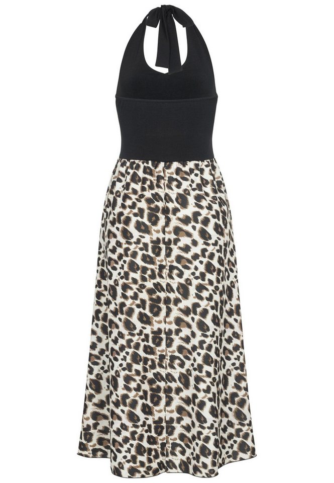 CLOUD 5IVE Shirtkleid CLOUD 5IVE Maxi Neckholder-Dress with leo print (1-tlg) von CLOUD 5IVE