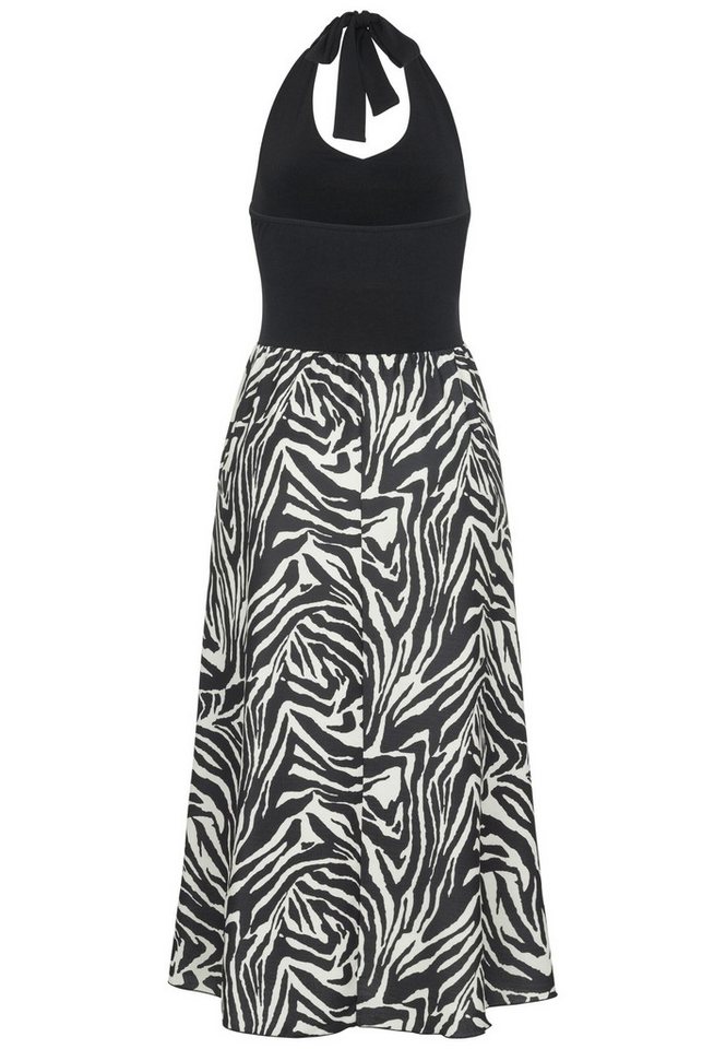CLOUD 5IVE Shirtkleid CLOUD 5IVE Maxi Neckholder-Dress with zebra print (1-tlg) von CLOUD 5IVE