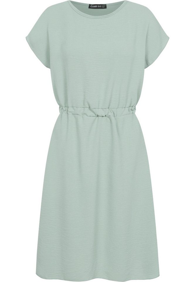 CLOUD 5IVE Shirtkleid CLOUD 5IVE Musselin T-Shirt-Kleid mit elastischem Taillenbund (1-tlg) von CLOUD 5IVE