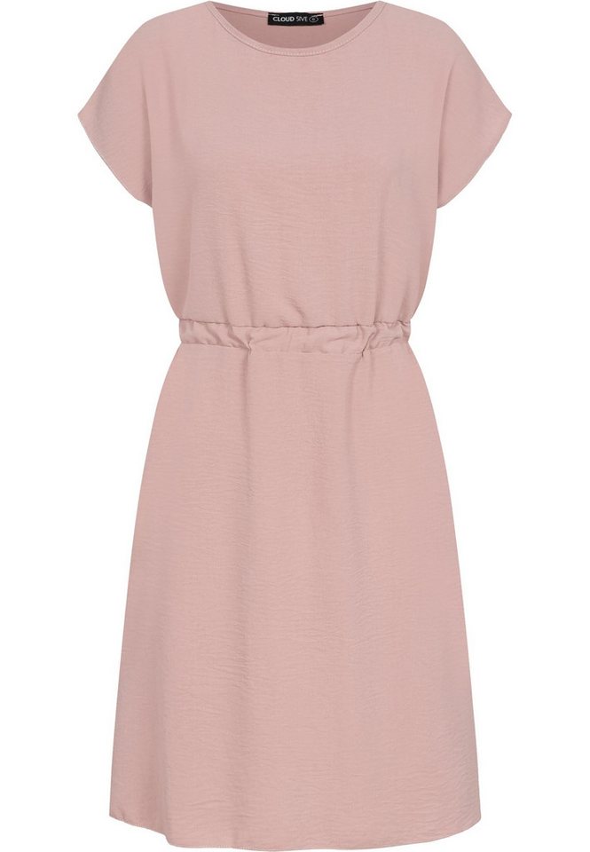 CLOUD 5IVE Shirtkleid CLOUD 5IVE Musselin T-Shirt-Kleid mit elastischem Taillenbund (1-tlg) von CLOUD 5IVE