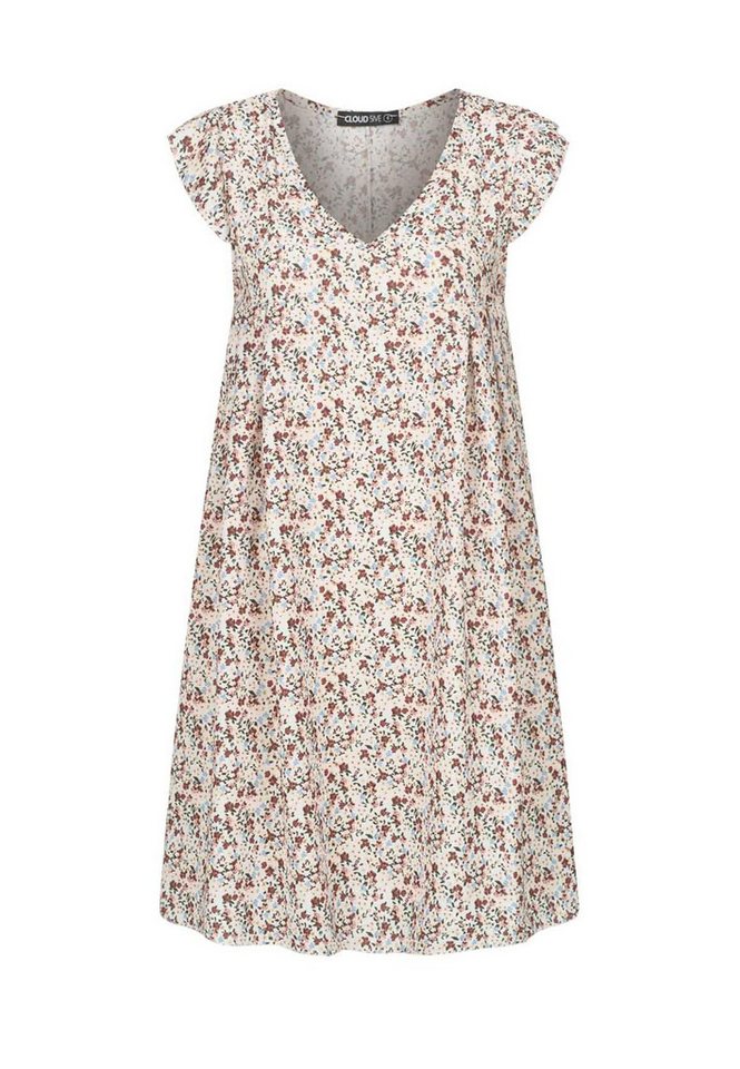 CLOUD 5IVE Shirtkleid CLOUD 5IVE V-Neck Kleid mit Flügelärmeln (1-tlg) von CLOUD 5IVE