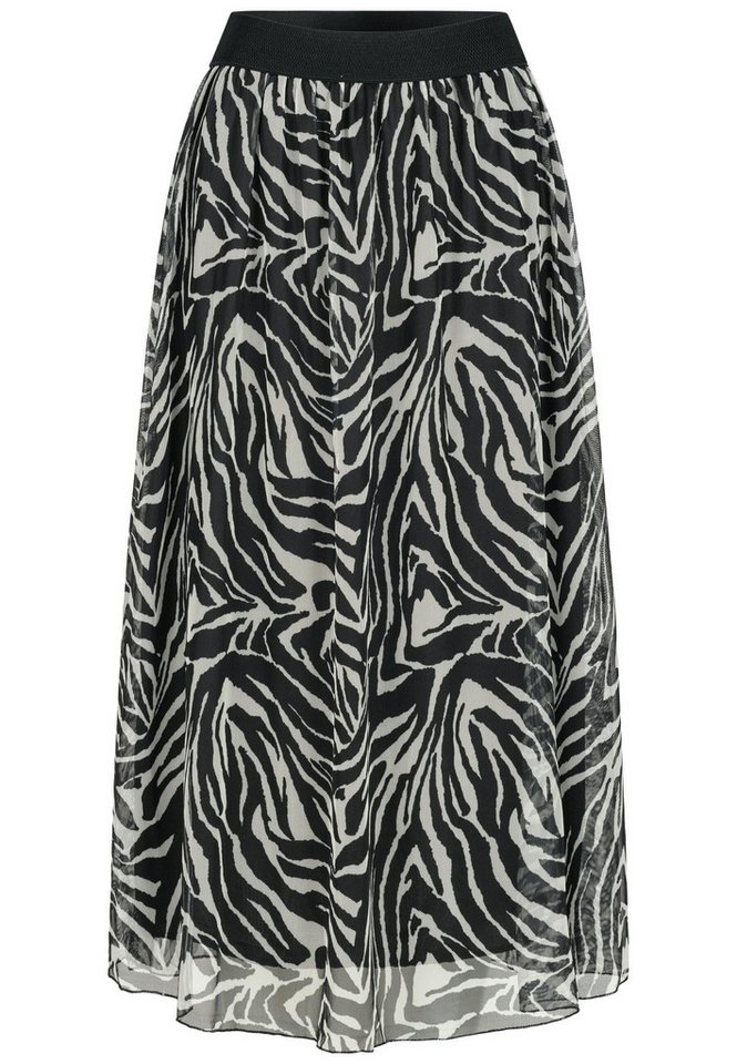 CLOUD 5IVE Sommerrock CLOUD 5IVE Longform Skirt 2-layered with animal print (1-tlg) von CLOUD 5IVE
