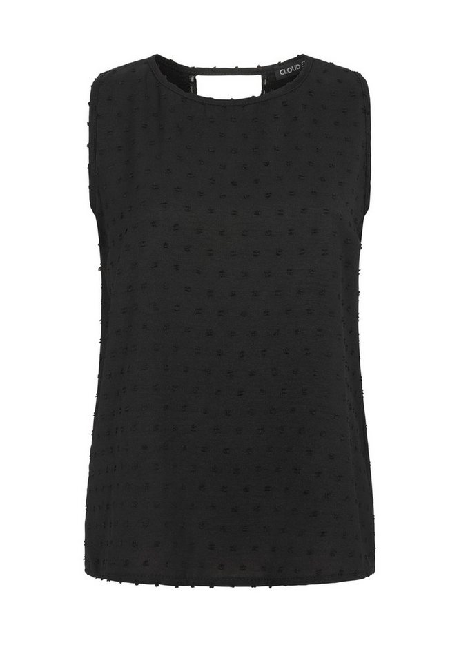 CLOUD 5IVE Steppweste CLOUD 5IVE Top mit gepunktetem Stoff und Spitzenbesatz von CLOUD 5IVE