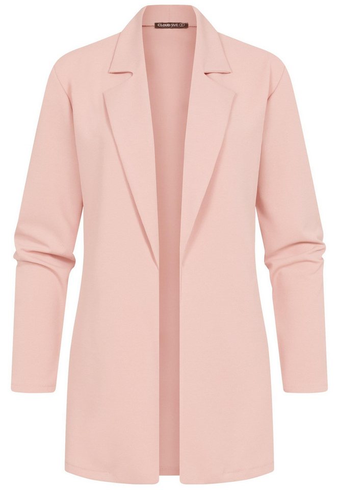 CLOUD 5IVE Strickjacke CLOUD 5IVE Longform Blazer mit Reverskragen (1-tlg) von CLOUD 5IVE