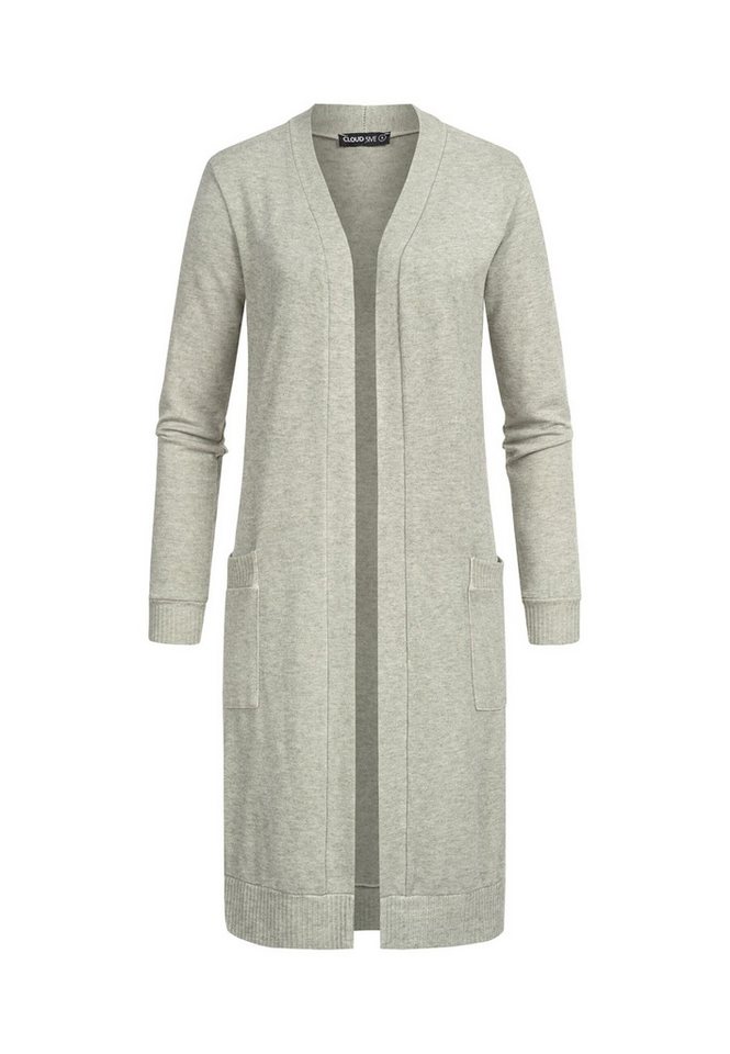 CLOUD 5IVE Strickjacke CLOUD 5IVE Longform Viskose Cardigan mit 2 seitl. Taschen (1-tlg) von CLOUD 5IVE