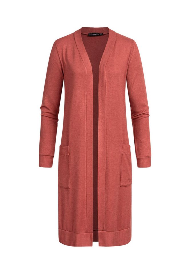 CLOUD 5IVE Strickjacke CLOUD 5IVE Longform Viskose Cardigan mit 2 seitl. Taschen (1-tlg) von CLOUD 5IVE