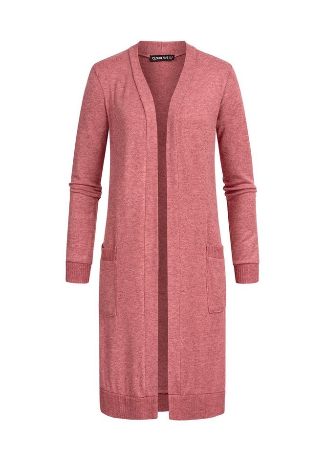 CLOUD 5IVE Strickjacke CLOUD 5IVE Longform Viskose Cardigan mit 2 seitl. Taschen (1-tlg) von CLOUD 5IVE