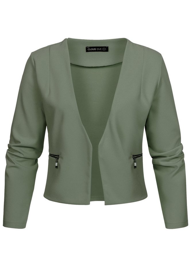 CLOUD 5IVE Strickjacke CLOUD 5IVE Short Blazer wit Zip-Pockets (1-tlg) von CLOUD 5IVE