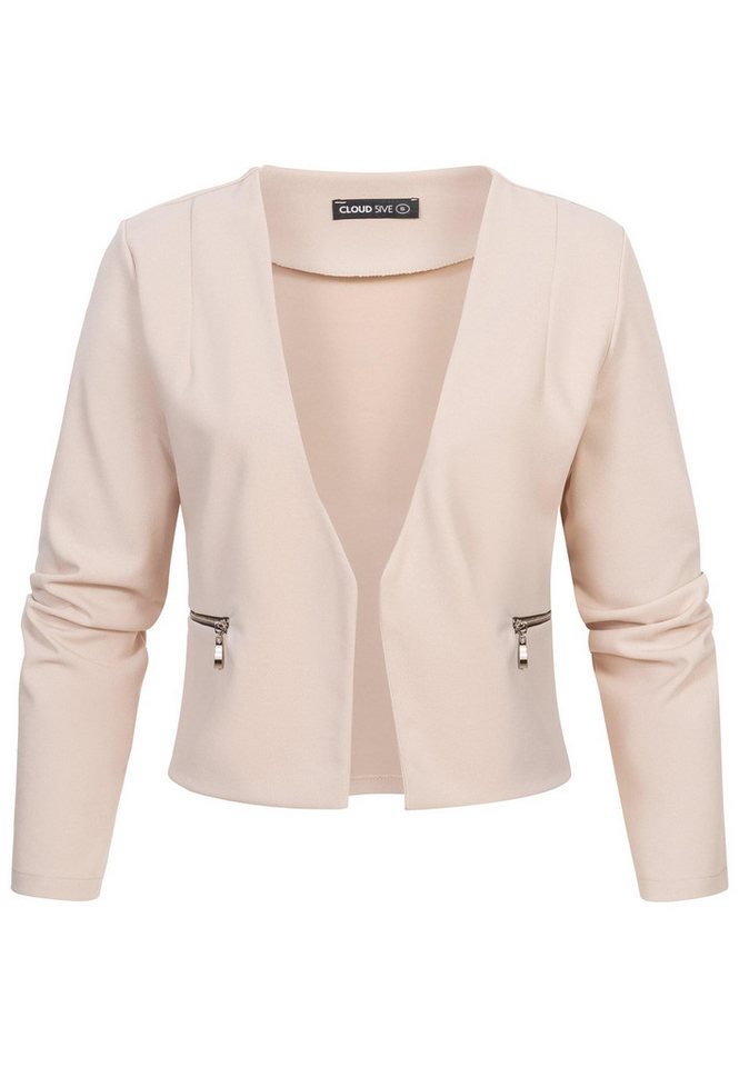 CLOUD 5IVE Strickjacke CLOUD 5IVE Short Blazer wit Zip-Pockets (1-tlg) von CLOUD 5IVE
