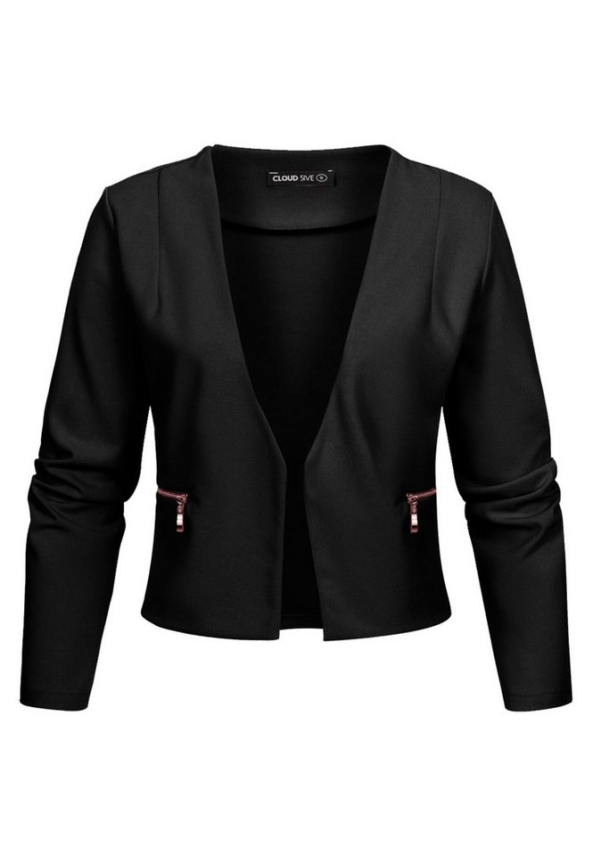 CLOUD 5IVE Strickjacke CLOUD 5IVE Short Blazer wit Zip-Pockets (1-tlg) von CLOUD 5IVE