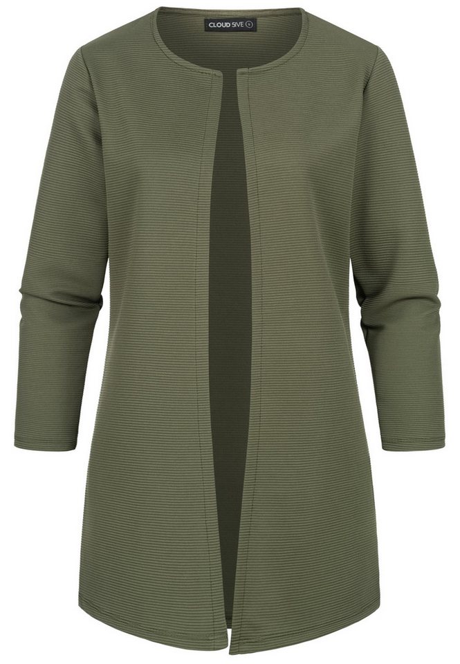 CLOUD 5IVE Strickjacke CLOUD 5IVE Strickjacke offener ribbed Cardigan (1-tlg) von CLOUD 5IVE