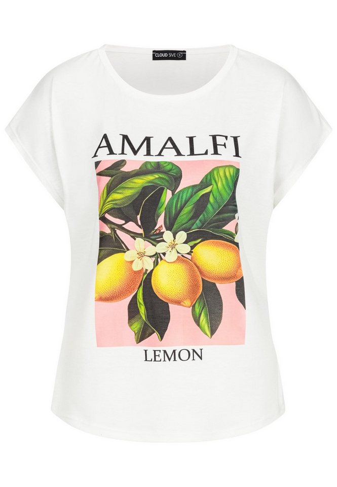 CLOUD 5IVE T-Shirt CLOUD 5IVE Cloud 5ive T-Shirt Lemon Print white (1-tlg) von CLOUD 5IVE