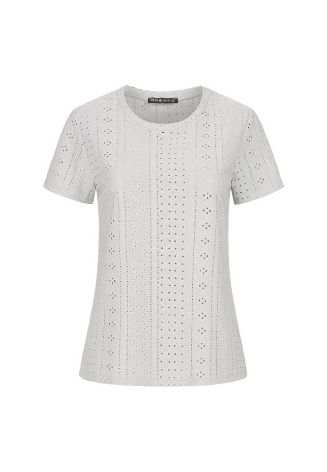 CLOUD 5IVE T-Shirt CLOUD 5IVE T-Shirt mit Lochmuster und Rundhals (1-tlg) von CLOUD 5IVE