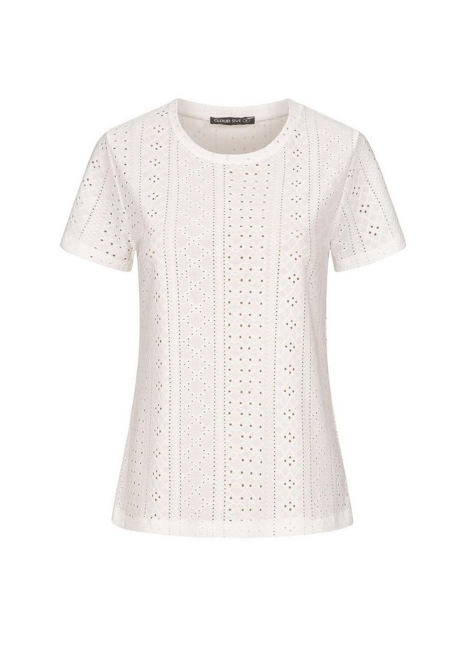 CLOUD 5IVE T-Shirt CLOUD 5IVE T-Shirt mit Lochmuster und Rundhals (1-tlg) von CLOUD 5IVE