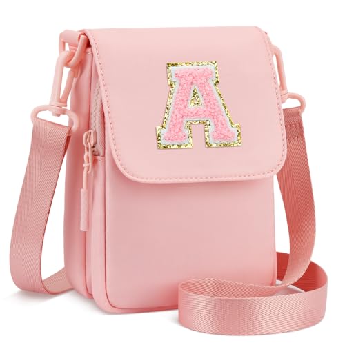 CLOUDWINGS Kleine Brieftasche, personalisierbares Anfangsgeschenk, Pink, A von CLOUDWINGS