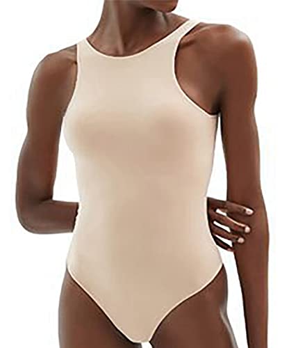 CLOUSPO Damen Shapewear Elegant Ärmellos Figurenformende Bodys Damen Bauchweg nahtlose Body Shaper Racerback Rundhals seamless Body（Haut,M） von CLOUSPO