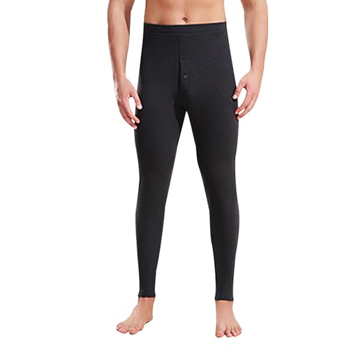 CLOUSPO Lange Unterhosen Herren mit Eingriff Thermounterwäsche Winter Bequeme Warme Unterhosen Männer lang Thermohose Leggings Thermo skiunterwäsche von CLOUSPO