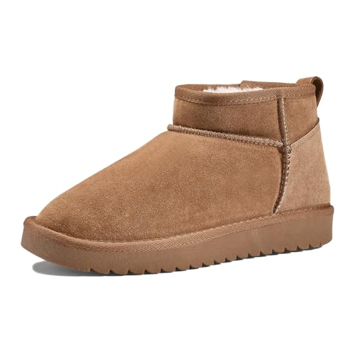 CLOUSPO Winterschuhe Damen gefüttert Plateau Boots Schlupfstiefel Warme bequeme Winterstiefel Schneestiefel Stiefeletten Winterboots Schneeboots Schneeschuhe Kurzschaft Schuhe Stiefel Damen Winter von CLOUSPO