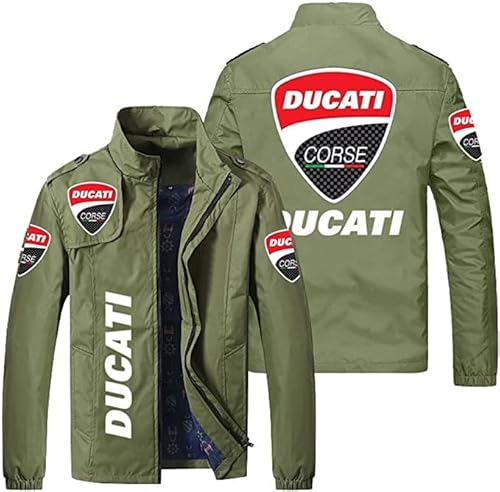 CLOZAM Herren Jacke für Ducati Leichtes Zip Sweatshirt Frühling/Herbst Langarm Freizeitmantel Tops-E||M von CLOZAM