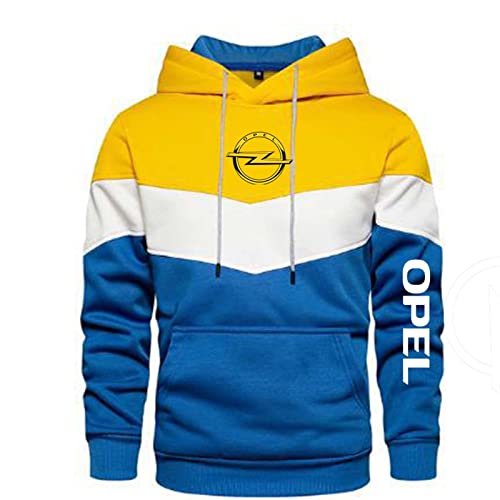 CLOZAM Herren Kapuzenpullover Pullove Sweater für OPEL Print Color Block Hoodies Unisex Langarm Sweatshirt Pull Over Hoody Tops-A||4XL von CLOZAM