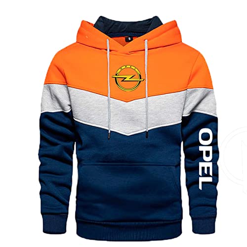 CLOZAM Herren Kapuzenpullover Pullove Sweater für OPEL Print Color Block Hoodies Unisex Langarm Sweatshirt Pull Over Hoody Tops-B||2XL von CLOZAM