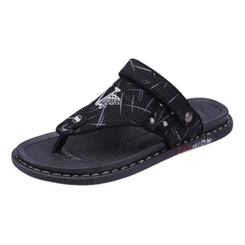 Herren-Outdoor-Flip-Flops, Herren-Strandsandalen Mit Clip-Zehenpartie, Weicher Sohle Und Rutschfester Sohle Mit Fußgewölbeunterstützung, Modische Atmungsaktive Vielseitig Einsetzbare(A,41 EU) von CLSQLXYJZC