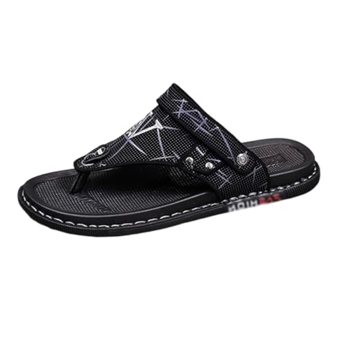 Herren-Outdoor-Flip-Flops, Herren-Strandsandalen Mit Clip-Zehenpartie, Weicher Sohle Und Rutschfester Sohle Mit Fußgewölbeunterstützung, Modische Atmungsaktive Vielseitig Einsetzbare(C,41 EU) von CLSQLXYJZC