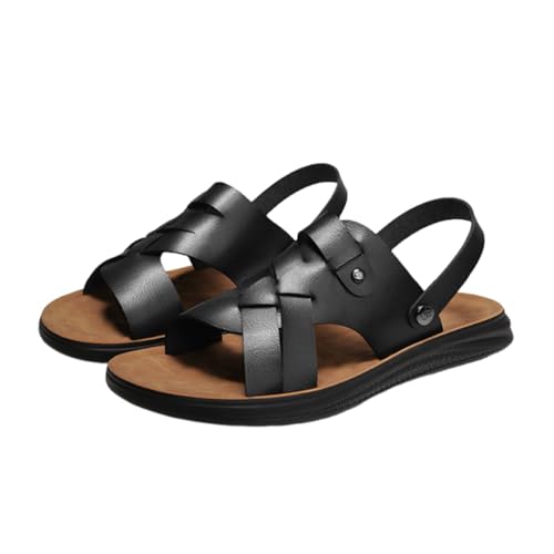 Lässige Herren-Strandsandalen Mit Verstellbarem Fersenriemen Und Weicher Sohle Und Clip-Zehenpartie, Rutschfeste Atmungsaktive Outdoor-Wandersandalen Offener Zehenpartie, Für Sommer(Brown,39 EU) von CLSQLXYJZC