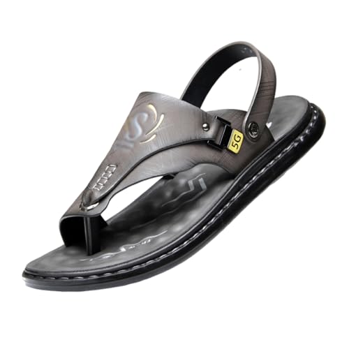 Orthopädische Herrensandalen, Sommer-Sandalen Mit Offenem Zehenbereich Und Verstellbarem Fersenriemen Für Wander- Und Strandaktivitäten, Rutschfeste Atmungsaktive Korrekturschuhe(Gris,43 EU) von CLSQLXYJZC