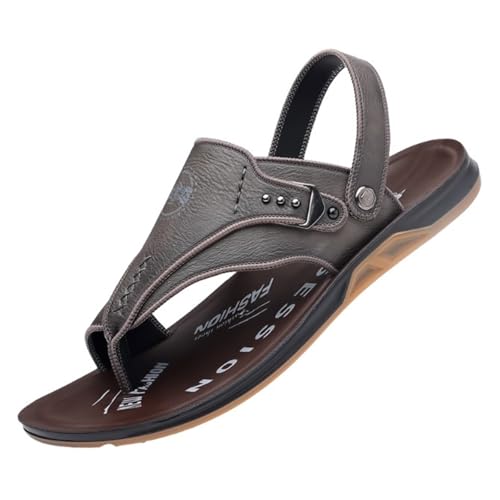 Rutschfeste Herren-Wassersandalen, Lässige Offene Atmungsaktive Strandsandalen Mit Clip-Zehen-Einsatz Und Fußgewölbeunterstützung, Atmungsaktive Orthopädische Schuhe Zur Korrektur Von(Gris,44 EU) von CLSQLXYJZC