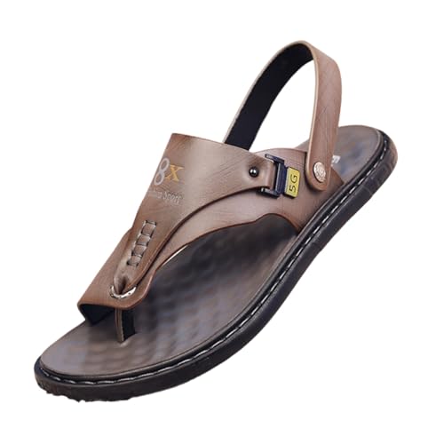 Sommer-Strandsandale, Herren-Slipper Mit Offener Zehenpartie Atmungsaktiv Rutschfest Mit Clip-Zehen-Sommersohle Und Fußgewölbeunterstützung, Orthopädische Schuhe Zur Korrektur Von(Gris,38 EU) von CLSQLXYJZC