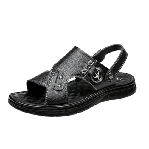 Sportliche Outdoor-Sandalen, Rutschfeste Slip-On-Sandalen Mit Verstellbarer Fußgewölbeunterstützung Für Herren, Bequeme Weiche Sohlen Outdoor Und Strand, Für Arbeit, Angeln Und Camping(Black,37 EU) Sportliche Outdoor-Sandalen, Rutschfeste Slip-On-Sandalen Mit Verstellbarer Fußgewölbeunterstützung Für Herren, Bequeme Weiche Sohlen Outdoor Und Strand, Für Arbeit, Angeln Und Camping(Black,37 EU) von CLSQLXYJZC