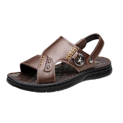 Sportliche Outdoor-Sandalen, Rutschfeste Slip-On-Sandalen Mit Verstellbarer Fußgewölbeunterstützung Für Herren, Bequeme Weiche Sohlen Outdoor Und Strand, Für Arbeit, Angeln Und Camping(Brown,43 EU) Sportliche Outdoor-Sandalen, Rutschfeste Slip-On-Sandalen Mit Verstellbarer Fußgewölbeunterstützung Für Herren, Bequeme Weiche Sohlen Outdoor Und Strand, Für Arbeit, Angeln Und Camping(Brown,43 EU) von CLSQLXYJZC