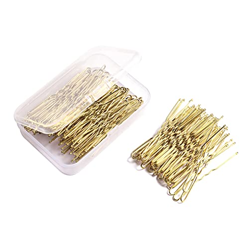 CLSSLVVBN 1 Set Fashion Für Bobby Pins Großer einfacher Stil U förmiger Knoten Metall unsichtbare mehrfarbige Accessoires Haarspangen für Frauen, Gold/50St von CLSSLVVBN