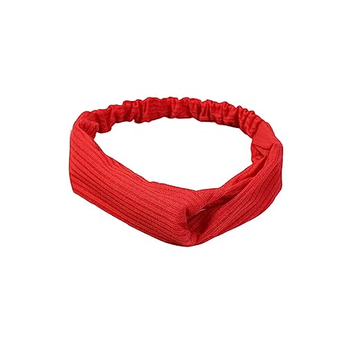 CLSSLVVBN Damen Stirnbänder Sport Laufen Geknotete Haarbänder Turban Bandanas Mädchen Haarbänder Reisen Damen Mode Kopfbedeckung, Rot von CLSSLVVBN