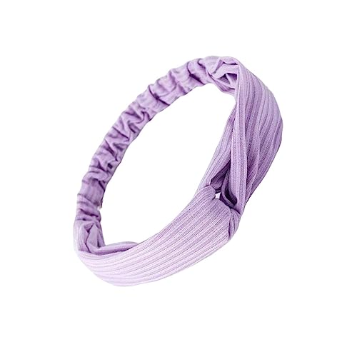 CLSSLVVBN Damen Stirnbänder Sport Laufen Geknotete Haarbänder Turban Bandanas Mädchen Haarbänder Reisen Damen Mode Kopfbedeckung, Violett von CLSSLVVBN