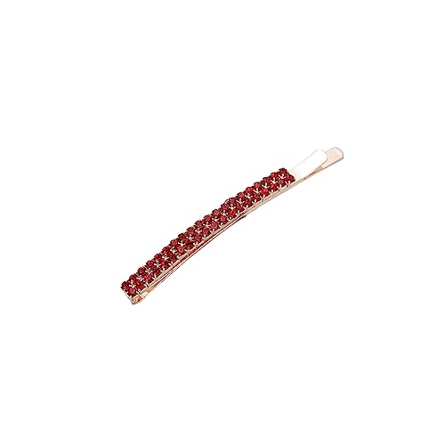 CLSSLVVBN Für Bobby Pins Strass Kristall Einfaches Design Haarnadeln Modische Haarspange Frisur OrnamenteWunderbares Geschenk für Frauen Mädchen, rot von CLSSLVVBN