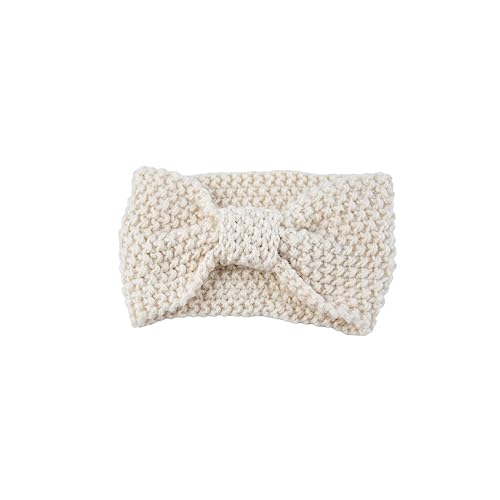 CLSSLVVBN Gehäkelte Stirnbänder Winter Warm Bequeme Kopfwickel Breite Universal Ohrenwärmer Stirnband Frauen, Beige von CLSSLVVBN