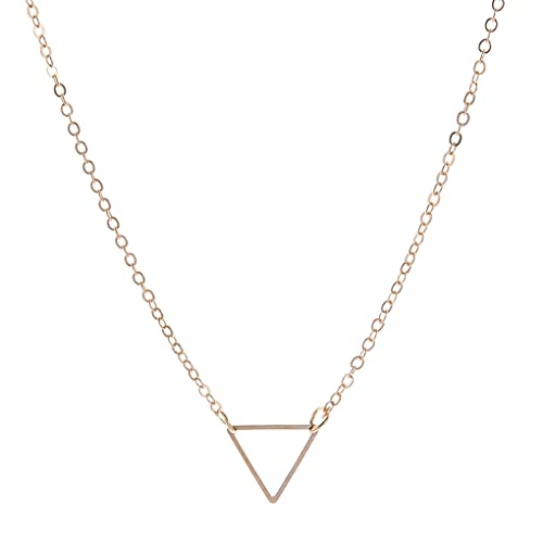 CLSSLVVBN Geometrische Halsketten Einfache Gold Silber Farbe Halsketten Romantische Damen Verlobungsgeschenk Hohle Kleidung Dekoration Frauen Choker, Gold von CLSSLVVBN