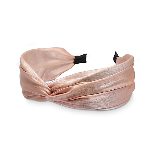 CLSSLVVBN Haarbänder breit, eleganter Stil, verschiedene Farben, Twist Knot Stirnband, verstellbare Stirnbänder, kreatives Geschenk für Frauen und Mädchen, Rosa von CLSSLVVBN