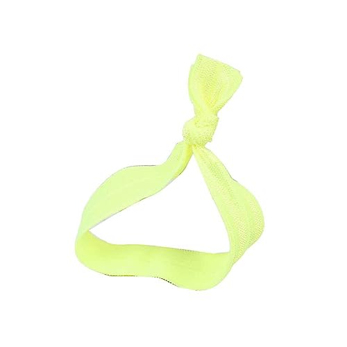 CLSSLVVBN Haarring, hochelastisch, dehnbar, Ornamente, ohne Haken, bunte Haargummis für Damen, Mädchen, Accessoires, mehrfarbig, Fluoreszierendes Gelb von CLSSLVVBN