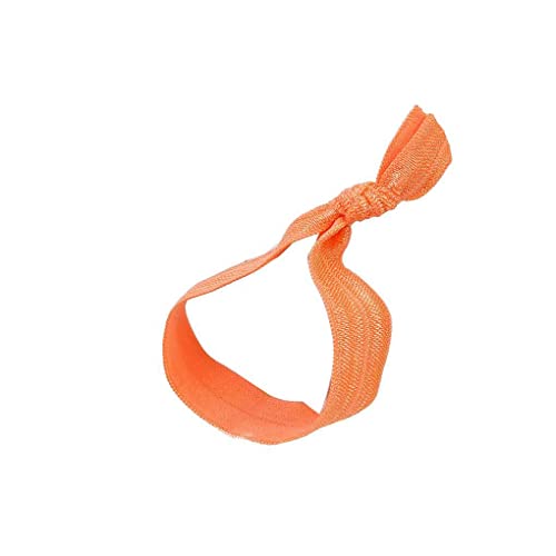 CLSSLVVBN Haarring, hochelastisch, dehnbar, Ornamente, ohne Haken, bunte Haargummis für Damen, Mädchen, Accessoires, mehrfarbig, Orange von CLSSLVVBN