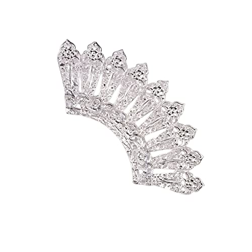 CLSSLVVBN Legierung Frauen Fächerform Haarnadel Dekorative Vintage Stilvolle Modische Mädchen Damen Haarnadel Headwear Geburtstagsgeschenk, Silber von CLSSLVVBN