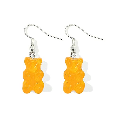 CLSSLVVBN Ohrstecker Cartoon Lady Dekorationen tägliche Abnutzung Tropfenohrring schöne lange Muster baumeln Ohrringe Hochzeit Party Supply, Orange von CLSSLVVBN