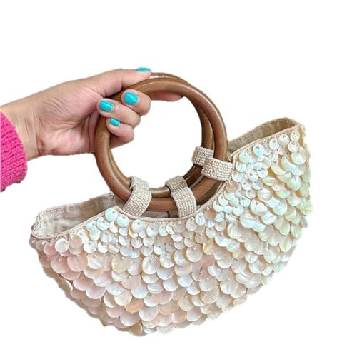 CLSSLVVBN Tasche, Damentasche, Holzstruktur, großes Fassungsvermögen, mehrschichtiges Design und vielseitig einsetzbar, geeignet für Ausflüge oder eine von CLSSLVVBN