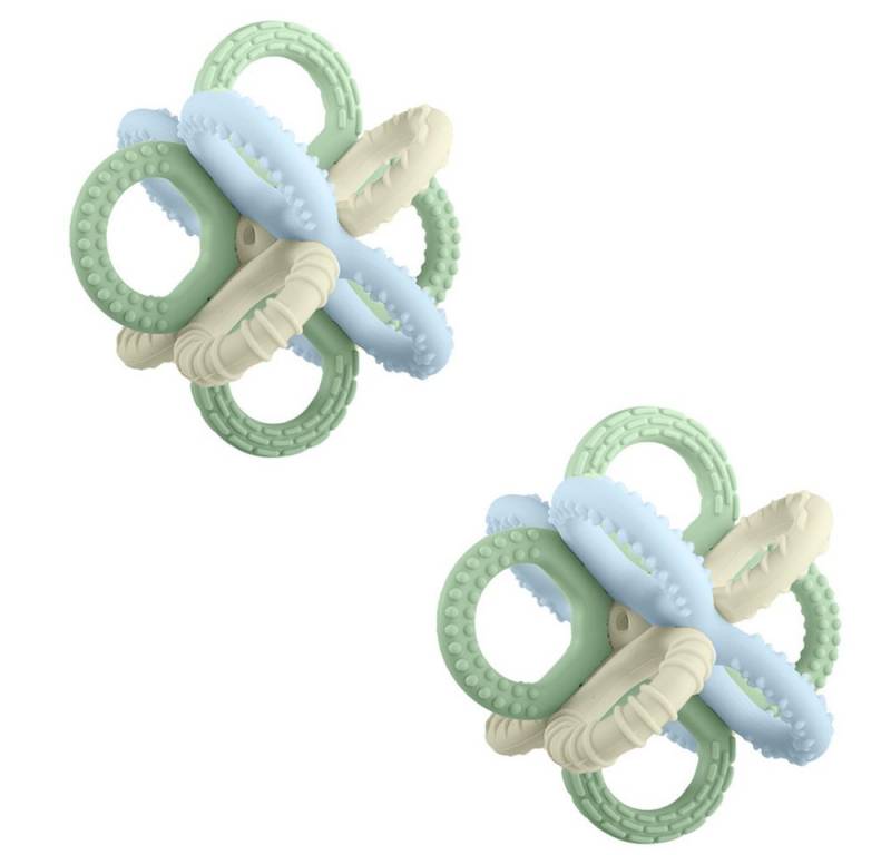 CLTYQ Beißring Beißring Spielzeug für Babys, Zahnungshilfe Spielzeug für Neugeborene, (2-tlg), ab 3 bis 18 Monaten,aus Silikonbeißringen,Geburtsgeschenk von CLTYQ